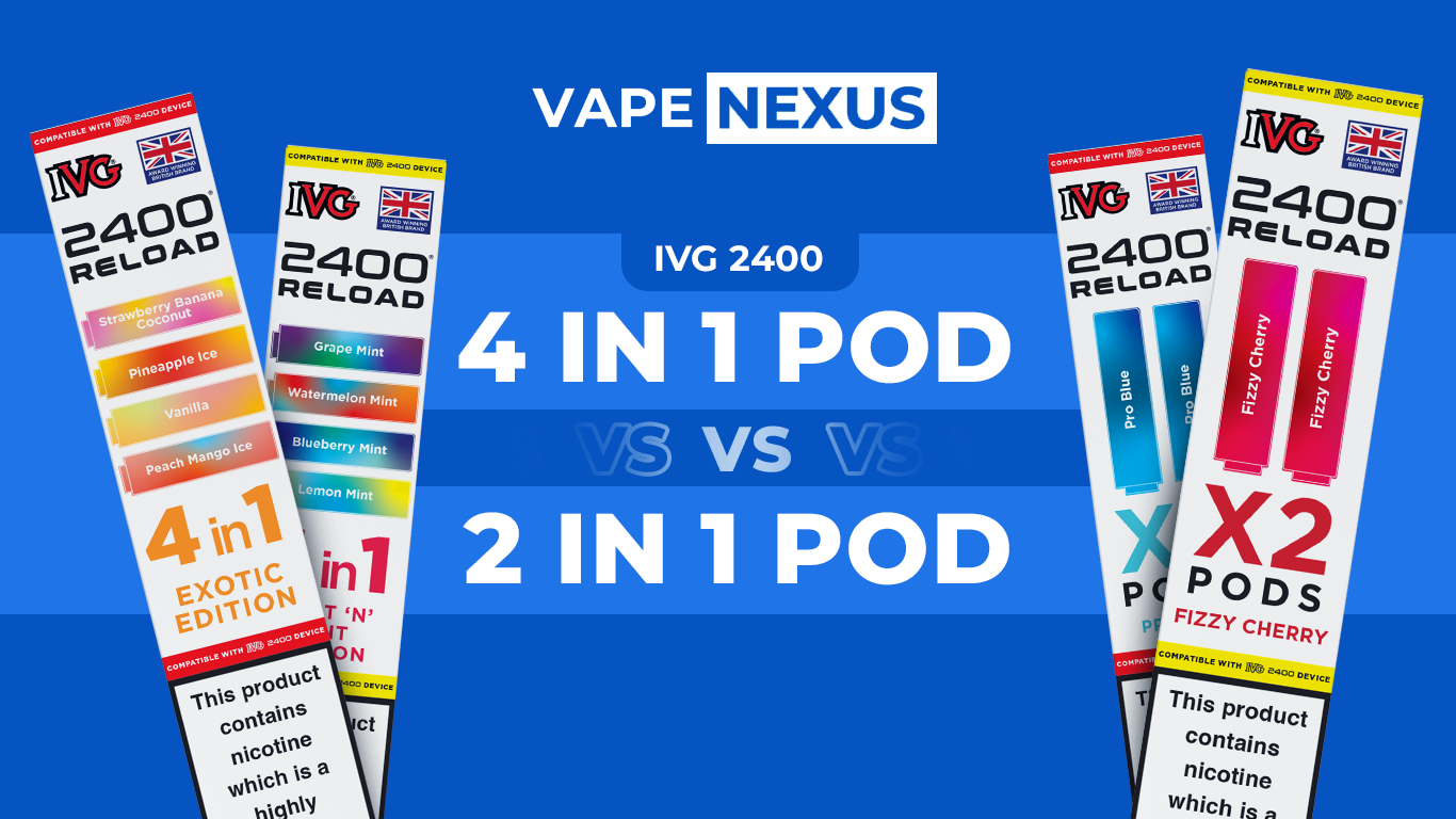 IVG 2400 4-in-1 vs 2-in-1 Pods