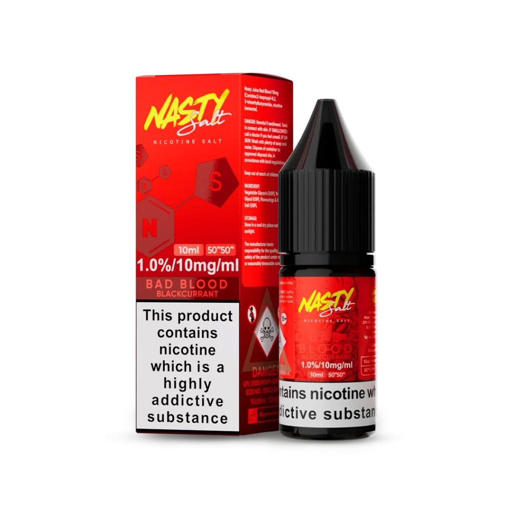 Bad Blood Nic Salt E-Liquid By Nasty Juice Intense