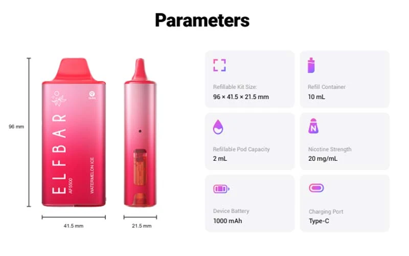 Key Features Of Elf Bar AF5500 Kit